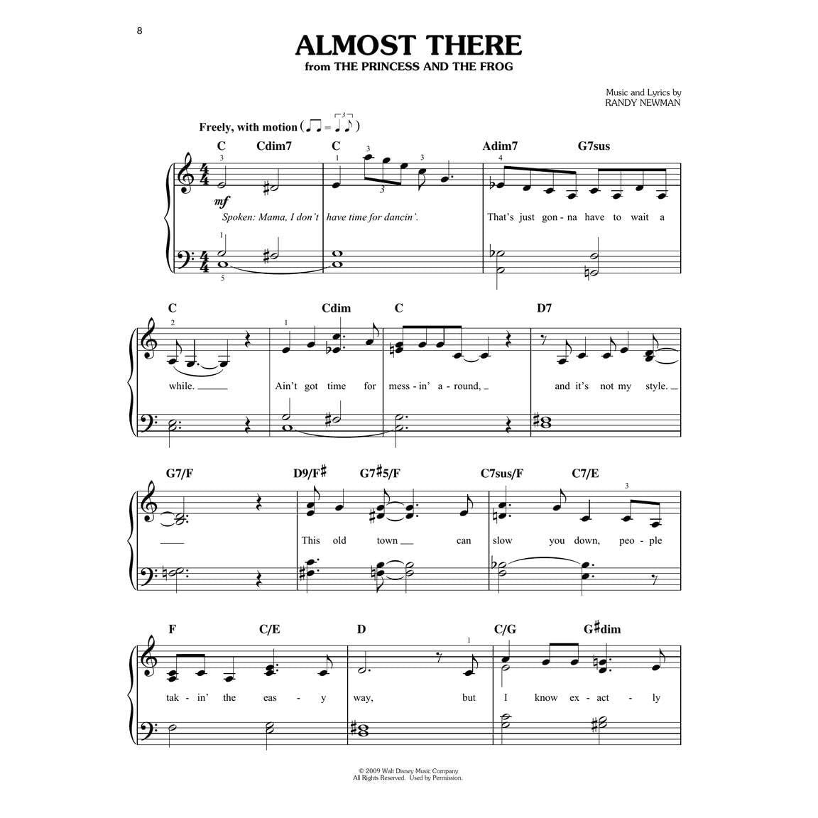 The 40 Most-Streamed Disney Songs: Easy Disney Piano Sheet Music Songbook for Beginners (Spiral Bound)