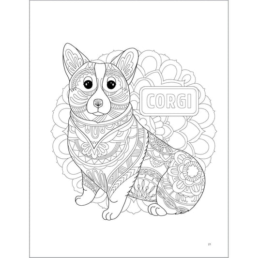 Stress Relief Dog Coloring Book: 35 Detailed Designs for Adults