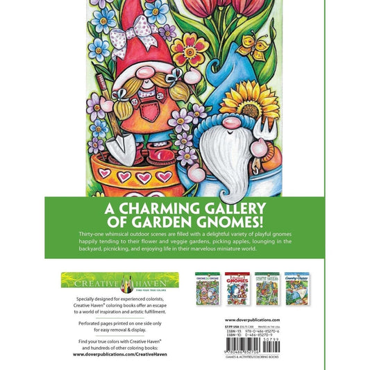 Creative Haven Garden Gnomes Coloring Book