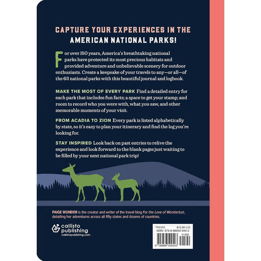 Journey to the 63 U.S. National Parks: A Journal to Plan, Record, and Remember Your Adventures