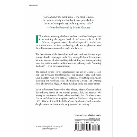 The Expert at the Card Table: The Classic Treatise on Card Manipulation