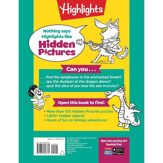 Enchanted Fantasy Puzzles: Find Over 1,800 Hidden Objects Within This Fairy Tale Puzzle Book with Dragons, Fairies and Magical Creatures (Highlights Hidden Pictures) (Spiral Bound)