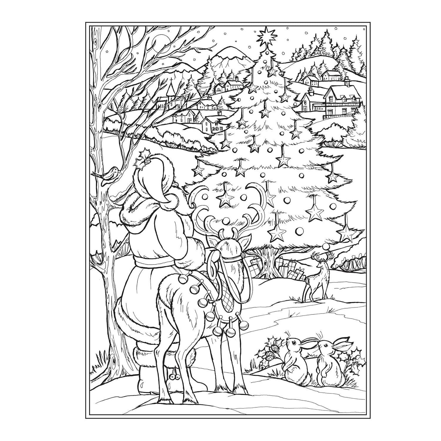 Creative Haven Enchanted Christmas Coloring Book