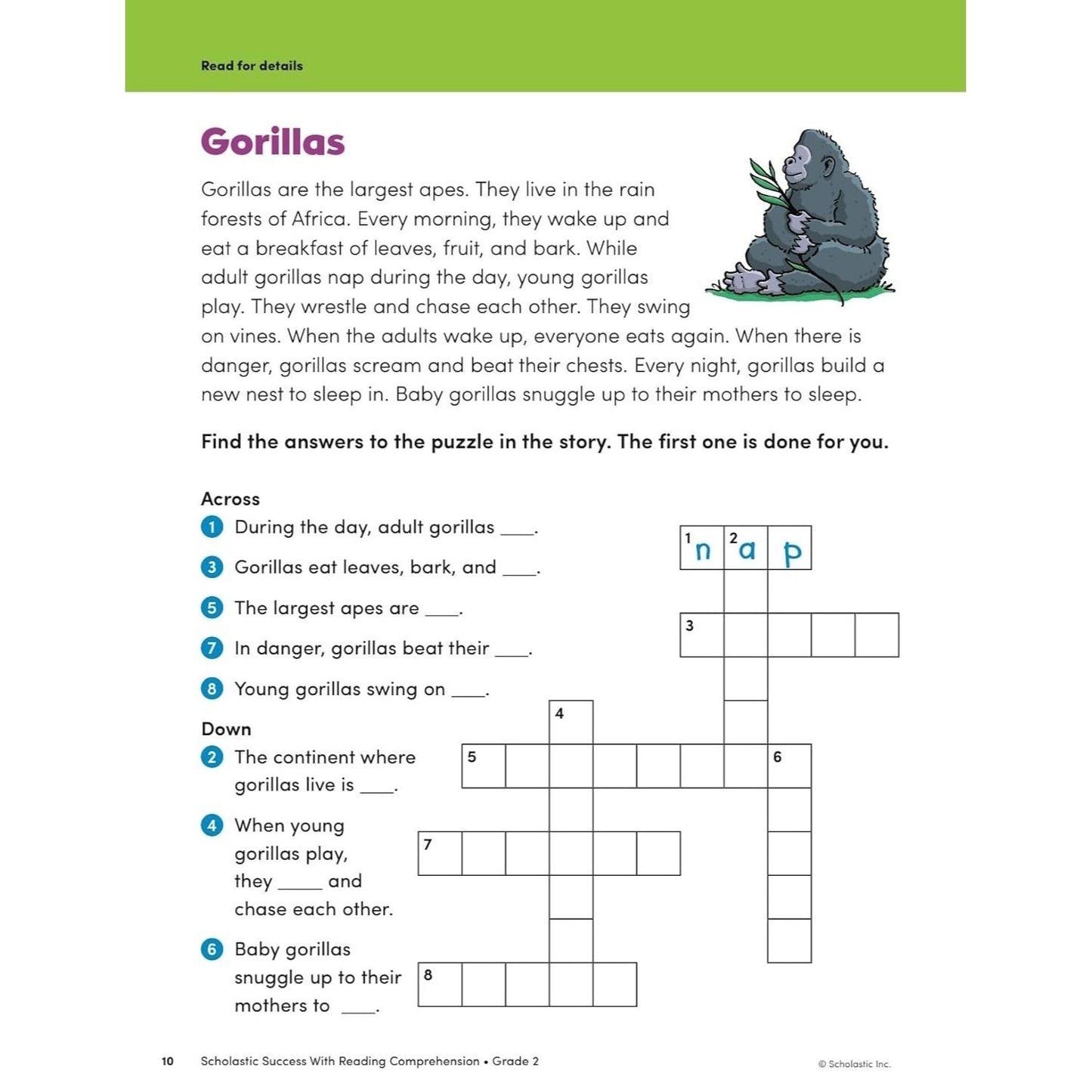 Scholastic Success with Reading Comprehension Grade 2 Workbook