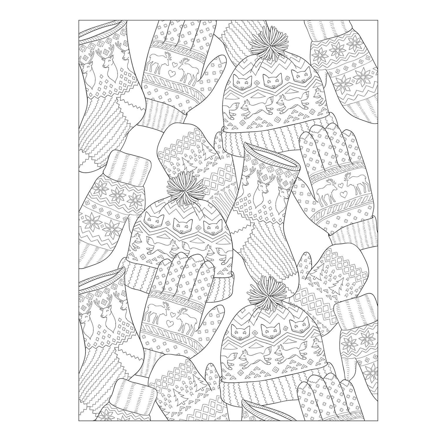 Creative Haven Cozy Christmas Coloring Book