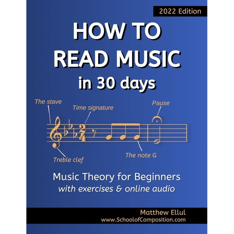 How to Read Music in 30 Days: Music Theory for Beginners - with exercises & online audio