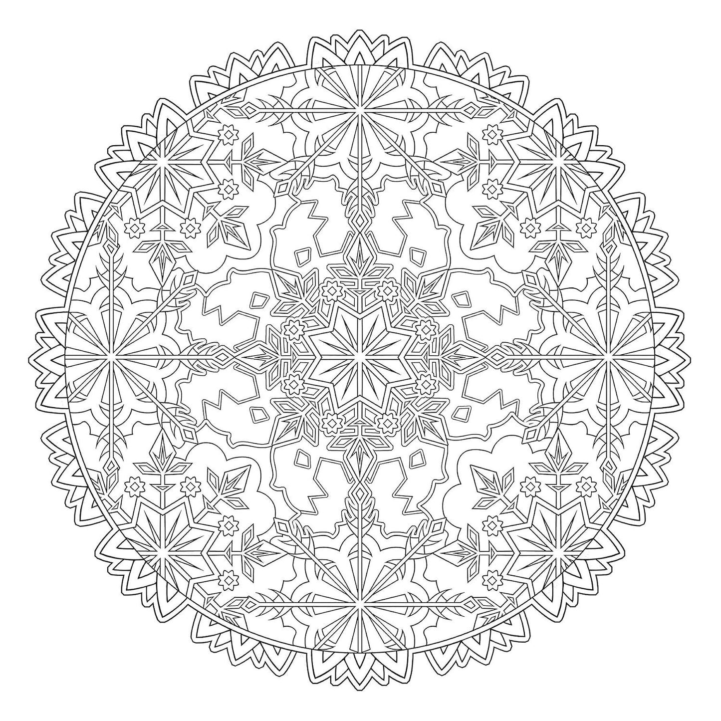 Creative Haven Snowflake Mandalas Coloring Book