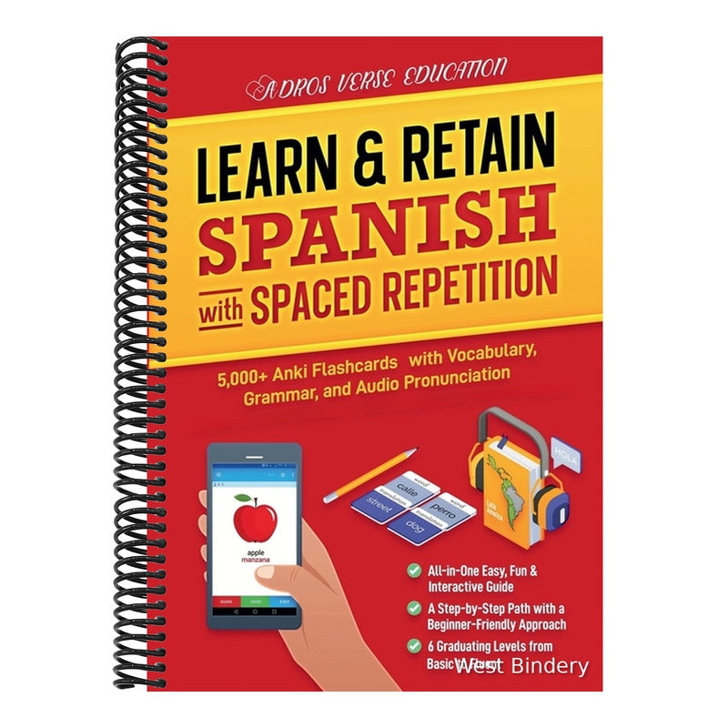 Learn & Retain Spanish with Spaced Repetition: 5,000+ Vocabulary, Grammar, & Audio Pronunciation with Anki