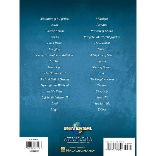 Coldplay Sheet Music Collection Piano Vocal Guitar Songbook 32 Popular Hits Including Viva La Vida Yellow Fix You and More Hal Leonard Music Book for
