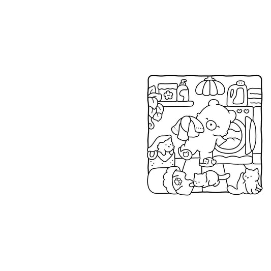 Cozy Friends: Coloring Book for Adults and Kids (Cozy Spaces Coloring) (Spiral Bound)