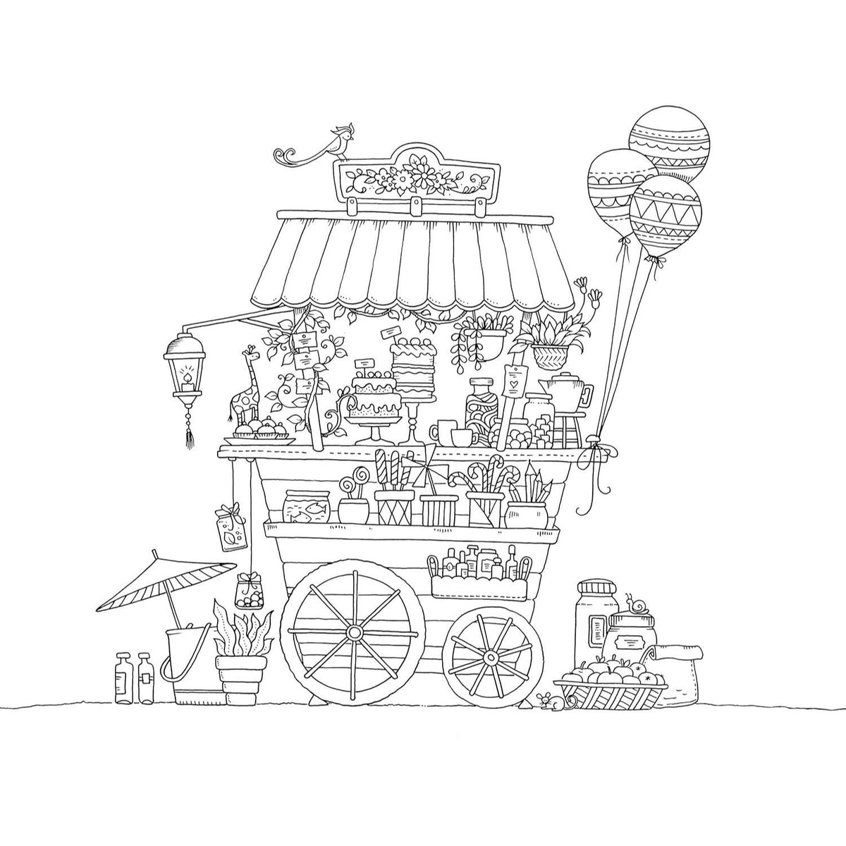 Worlds of Wonder: A Coloring Book for the Curious (Spiral Bound)