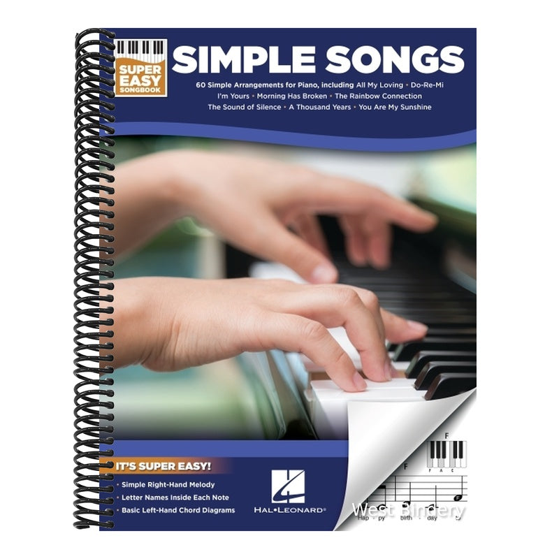 Simple Songs - Super Easy Songbook with Lyrics for 60 Favorite Songs
