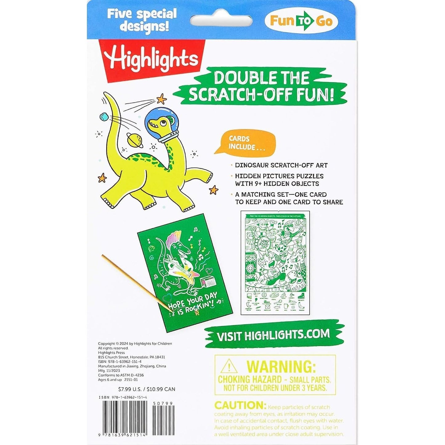 Scratch-And-Play Dinosaur Hidden Pictures