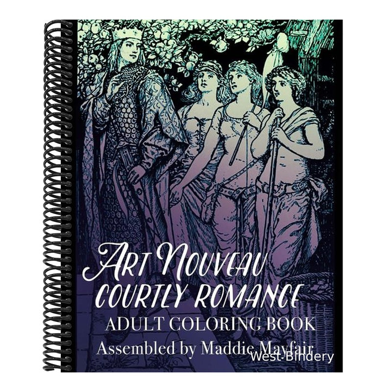 Art Nouveau Courtly Romance Adult Coloring Book