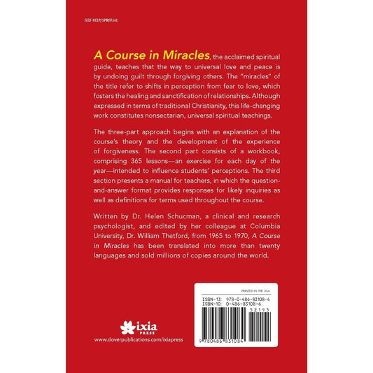 A Course in Miracles: Text, Workbook for Students, Manual for Teachers