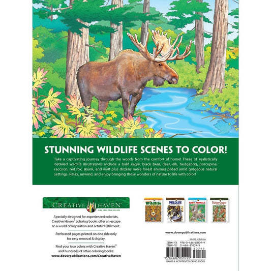 Creative Haven Forest & Woodland Wildlife Coloring Book