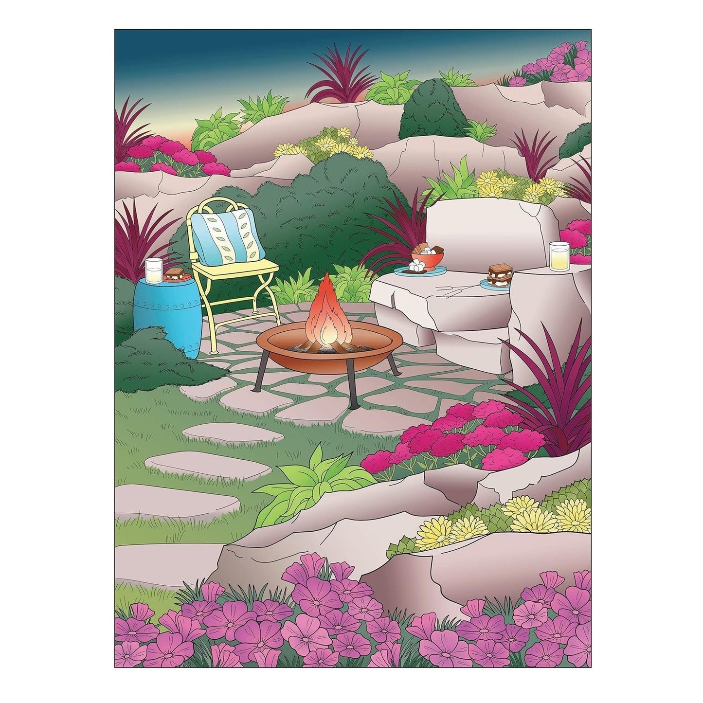 Creative Haven Gorgeous Gardens Coloring Book