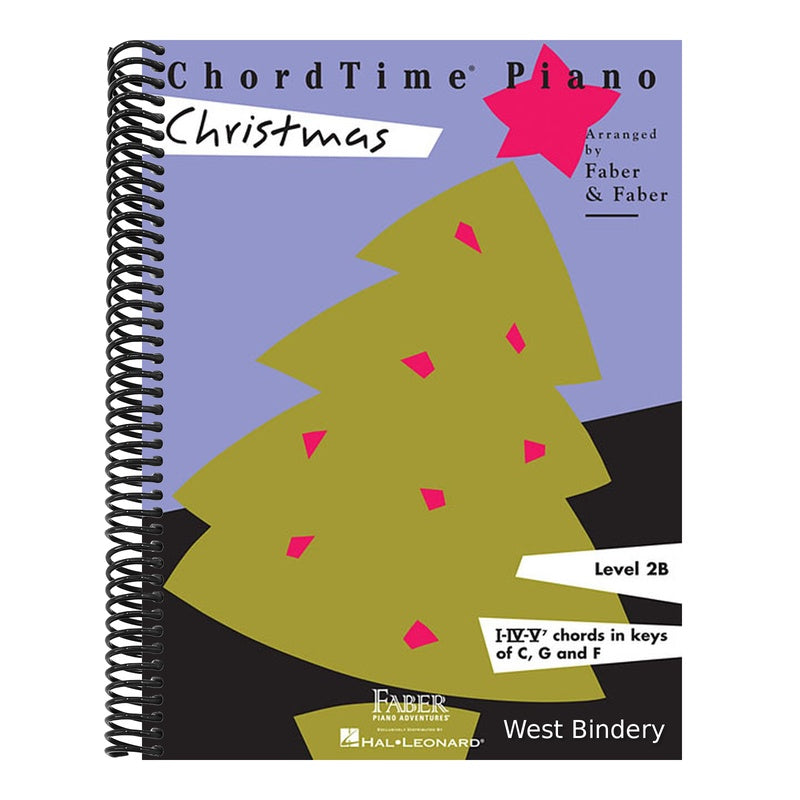 Chordtime Piano: Christmas Level 2b Beginner Holiday Piano Songbook with Easy Sheet Music Includes Rudolph, Jingle Bells, Silent Night Faber Piano Rec
