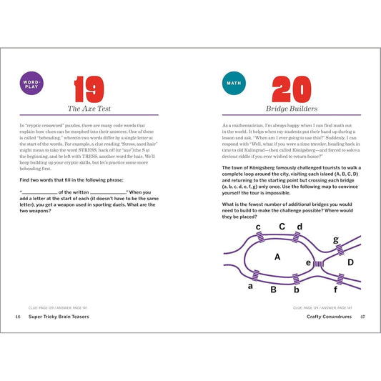 Super Tricky Brain Teasers: 120 Challenging Riddles, Math Puzzles, and Logic Games