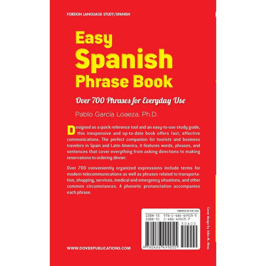 Easy Spanish Phrase Book New Edition: Over 700 Phrases for Everyday Use (Spiral Bound)