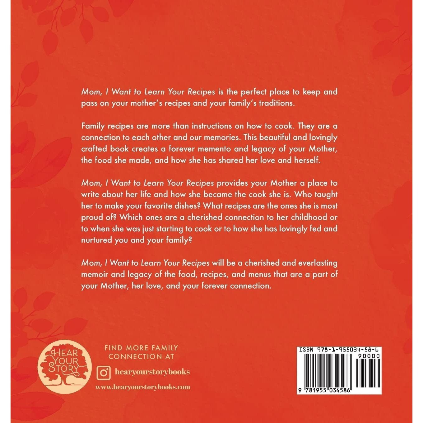 Mom, I Want to Learn Your Recipes: A Keepsake Memory Book to Gather and Preserve Your Favorite Family Recipes