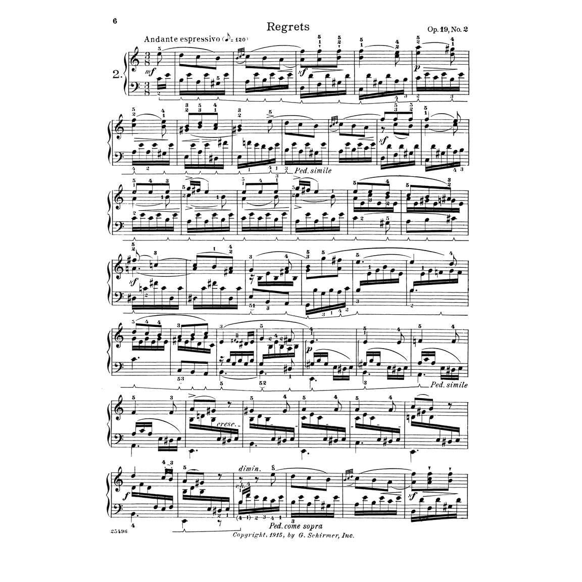 Mendelssohn - Songs Without Words for the Piano Sheet Music Book Classical Romantic Collection Schirmer Library Vol. 58