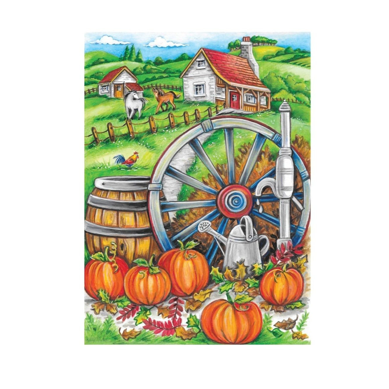 Creative Haven Autumn Scenes Coloring Book