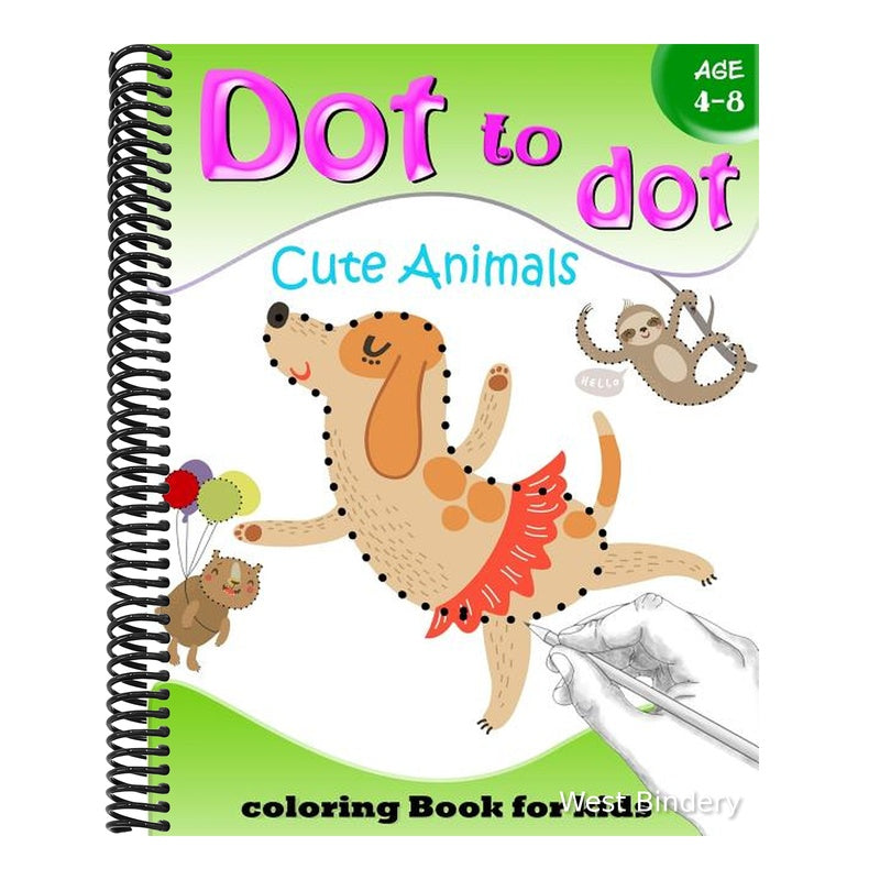 Dot to Dot Cute Animals Coloring Book for Kids Age 4-8: Activity Connect the dots, Coloring Book for Kids Ages 2-4 3-5