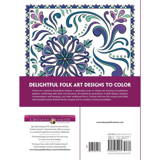 Creative Haven Scandinavian Folk Art Coloring Book