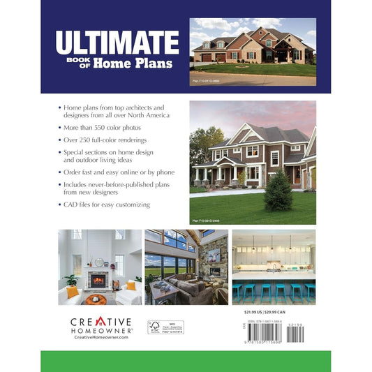 Ultimate Book of Home Plans, Completely Updated & Revised 4th Edition: Over 680 Home Plans in Full Color: North America's Premier Designer Network: Sp (Spiral Bound)