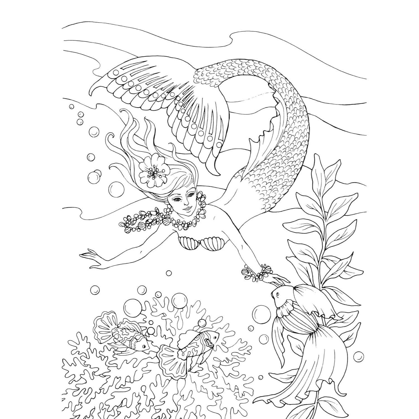 Creative Haven Mermaids Coloring Book