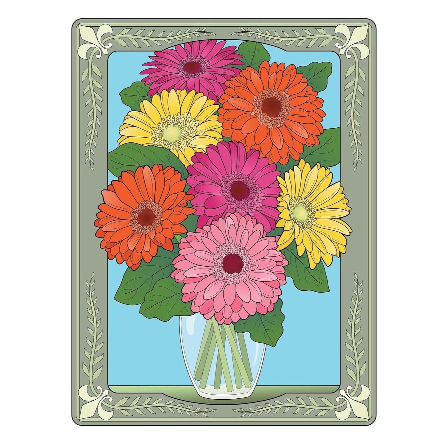 Creative Haven Flowers of the World Coloring Book
