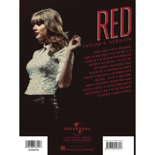 Taylor Swift RED Taylor's Version. (Piano/Vocal/Guitar Songbook) (Spiral Bound)