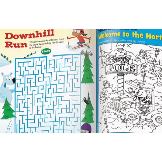 Christmas Puzzles: Kids Christmas Puzzle Book with Mazes, Hidden Pictures, Matching Games and More Than 100 Holiday Activities for Kids 6 and Up