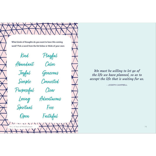 A Year of Mindfulness: A 52-Week Guided Journal to Cultivate Peace and Presence