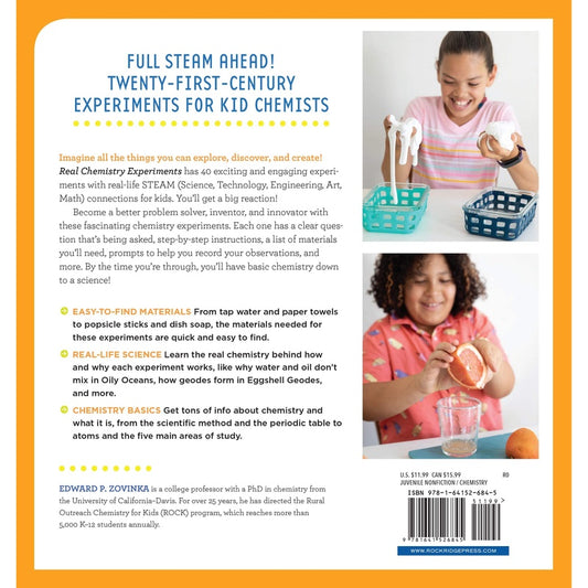 Real Chemistry Experiments: 40 Exciting Steam Activities for Kids (Real Science) (Spiral Bound)