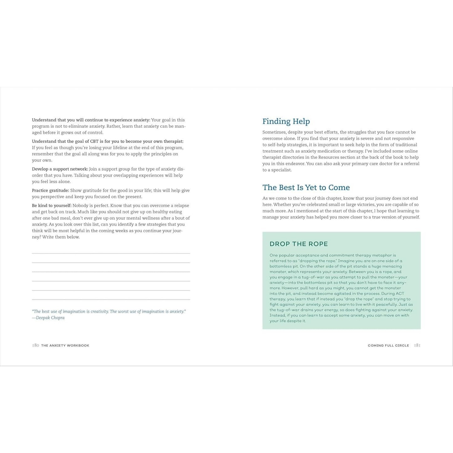 The Anxiety Workbook: A 7-Week Plan to Overcome Anxiety, Stop Worrying, and End Panic