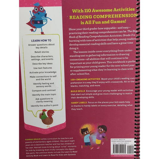 The Big Book of Reading Comprehension Activities, Grade 3: 100+ Activities for After-School and Summer Reading Fun (Reading Comprehension Activities) (Spiral Bound)