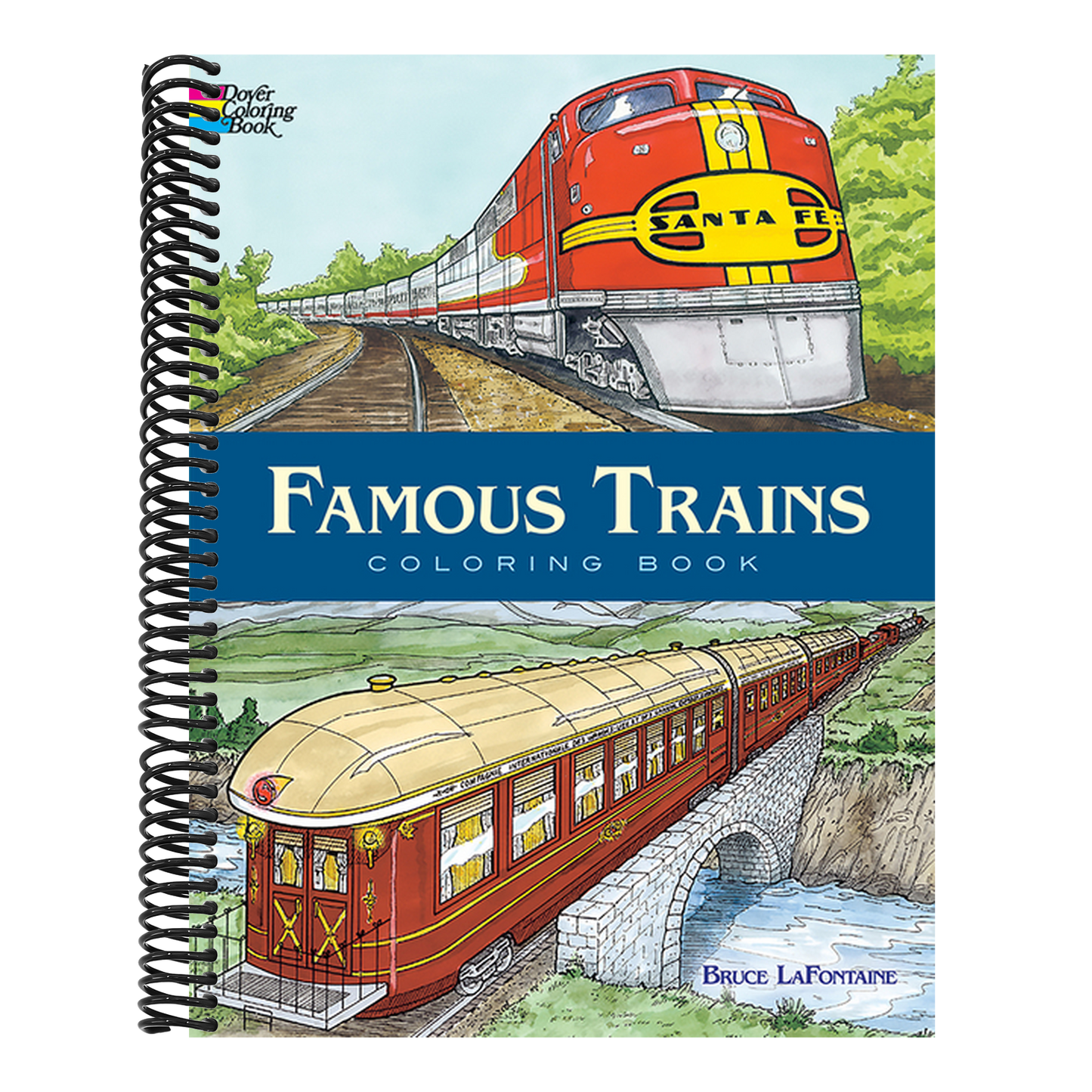 Famous Trains Coloring Book