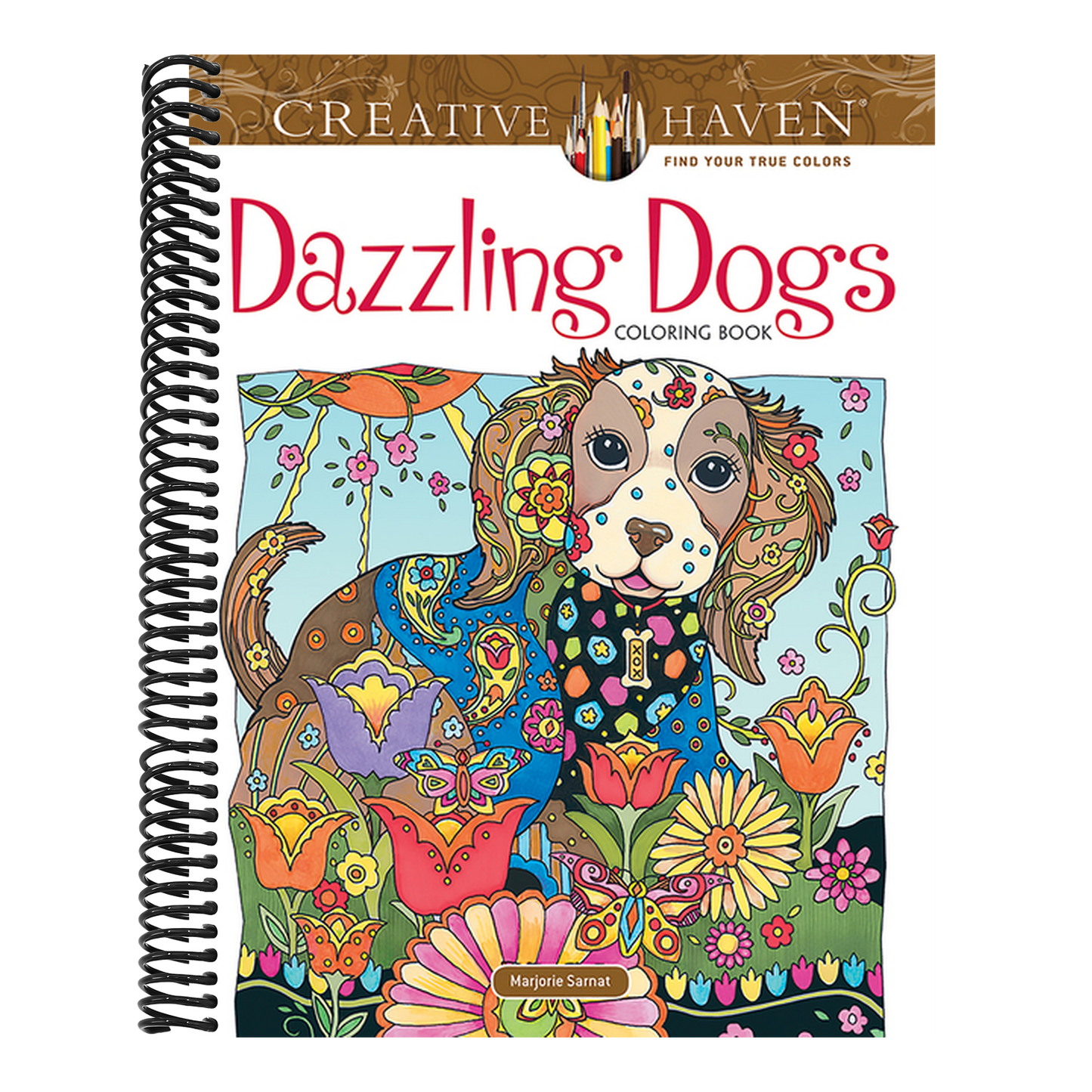 Creative Haven Dazzling Dogs Coloring Book (Spiral Bound)