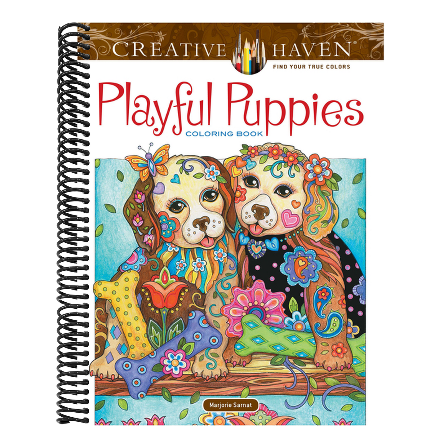 Creative Haven Playful Puppies Coloring Book