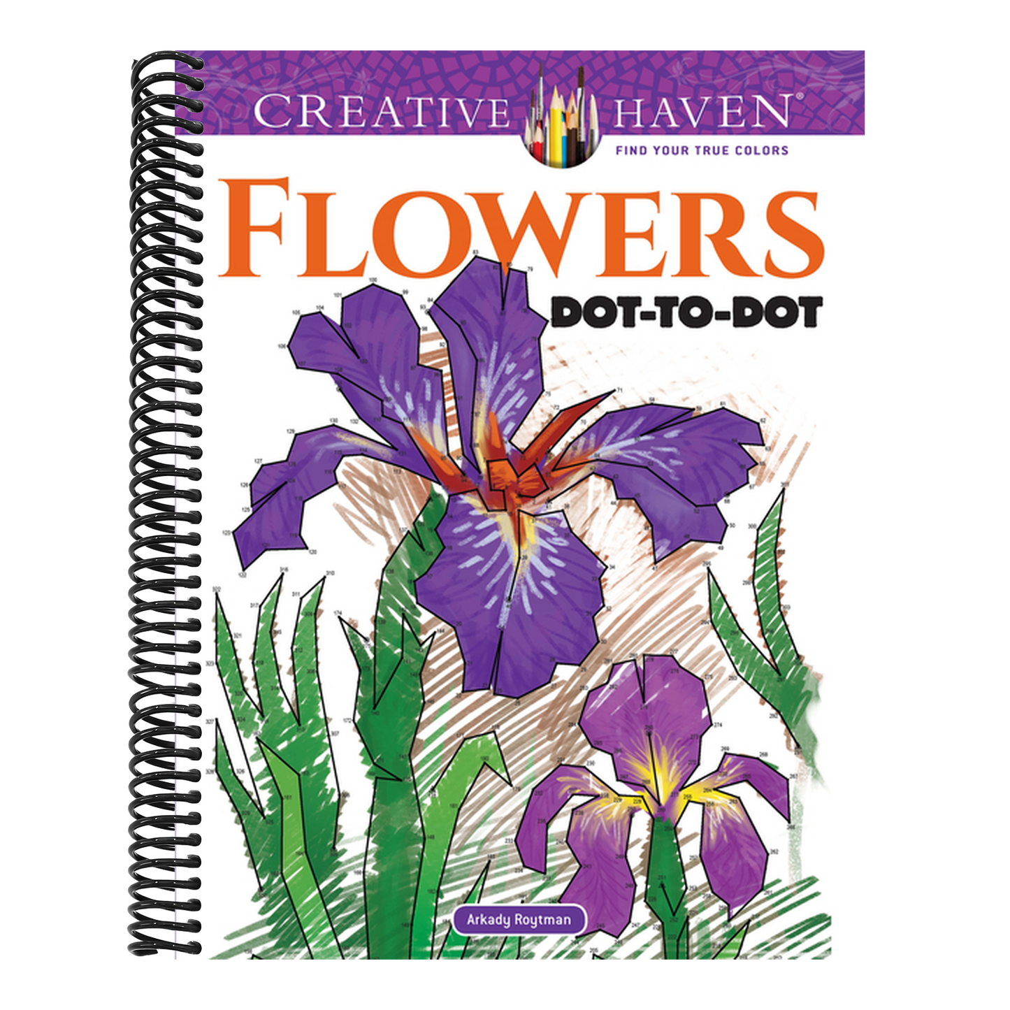 Creative Haven Flowers Dot-To-Dot Coloring Book