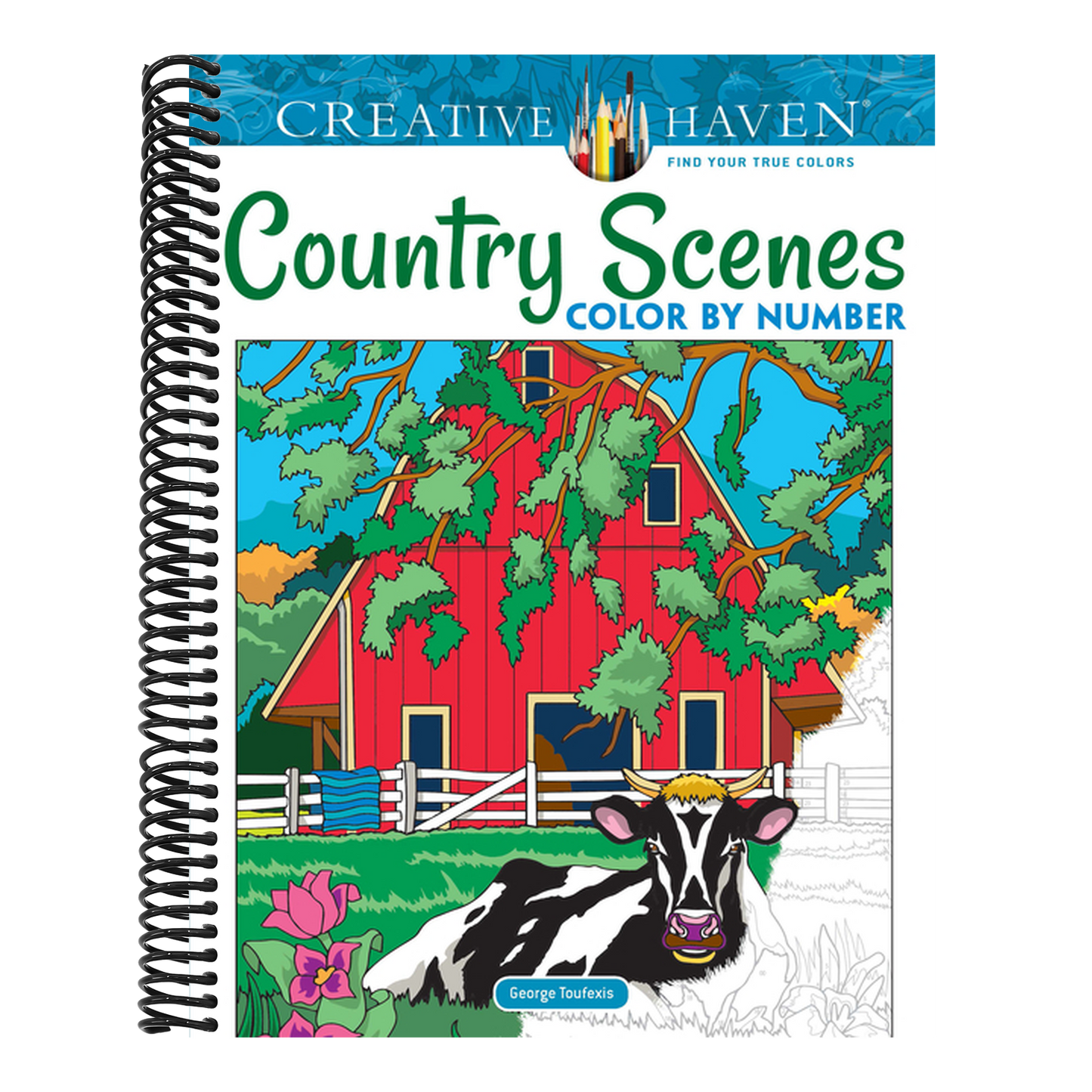 Creative Haven Country Scenes Color by Number Coloring Book