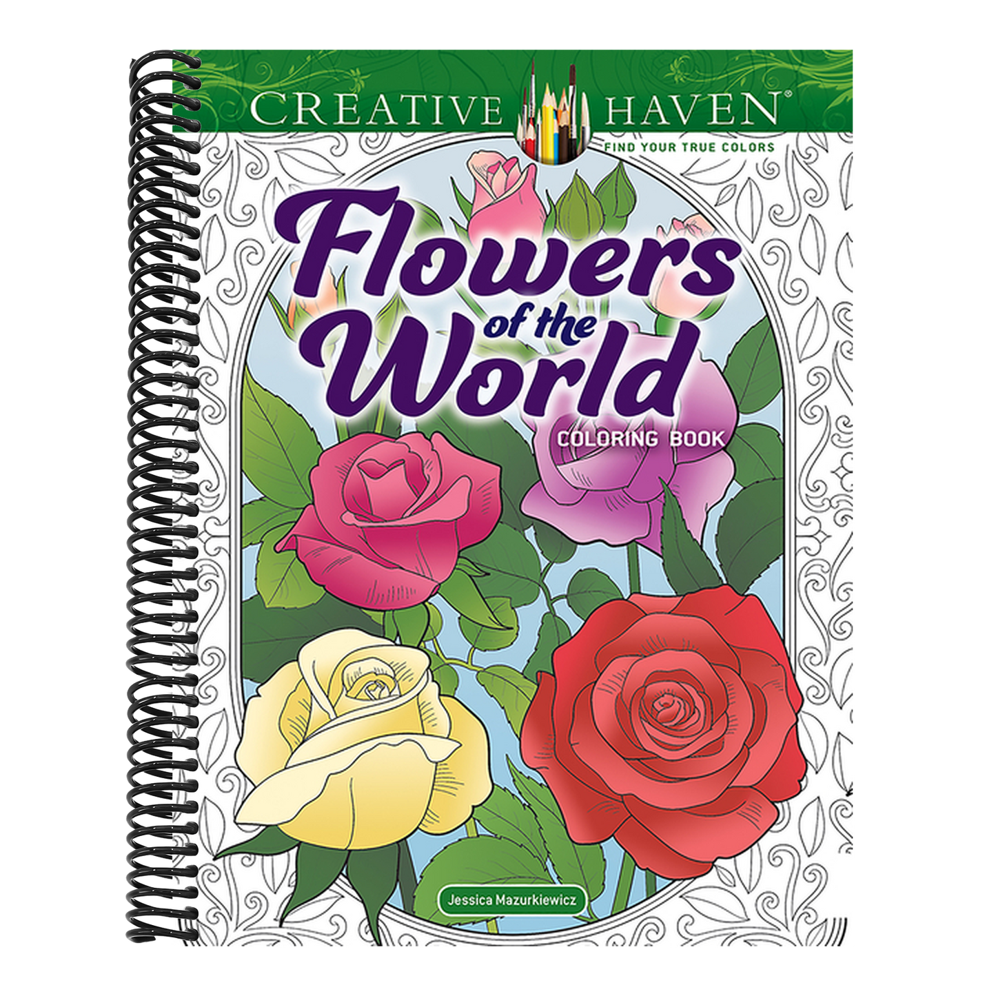 Creative Haven Flowers of the World Coloring Book