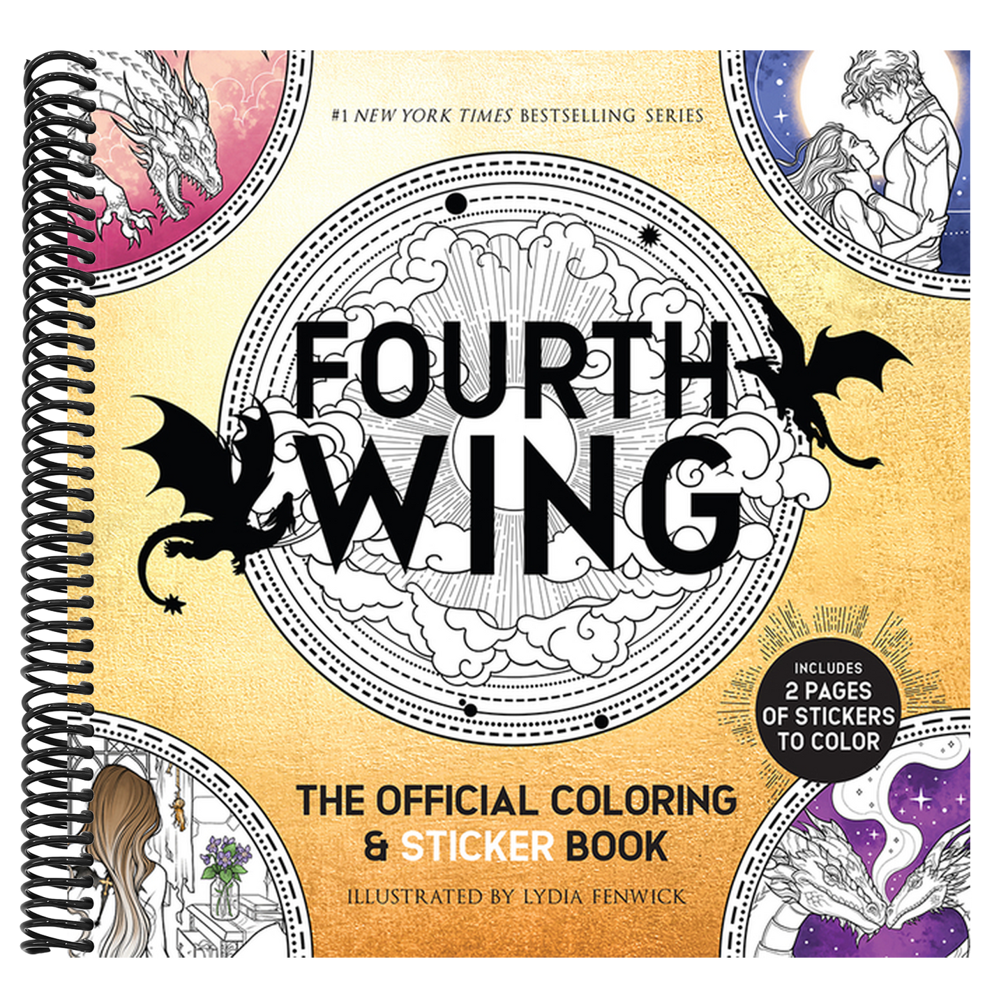 Fourth Wing: The Official Coloring & Sticker Book (Includes 2 Pages of Stickers to Color)