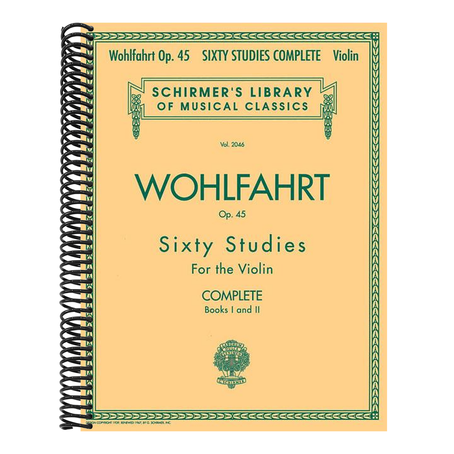 Franz Wohlfahrt - 60 Studies, Op. 45 Complete, Schirmer Library of Classics Volume 2046 (Schirmer's Library of Musical Classics #2046) (Spiral-bound) (Spiral Bound)