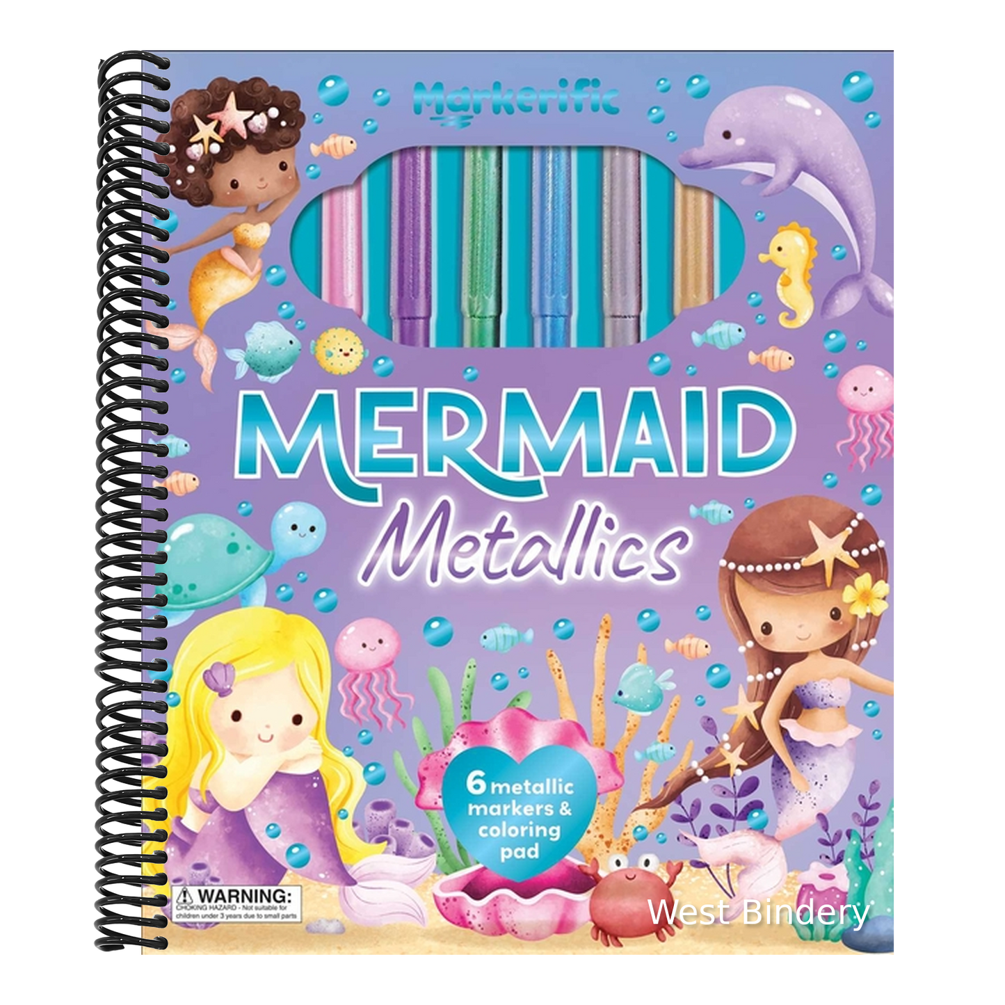 Markerific: Mermaid Metallics: Activity Folder with 6 Markers
