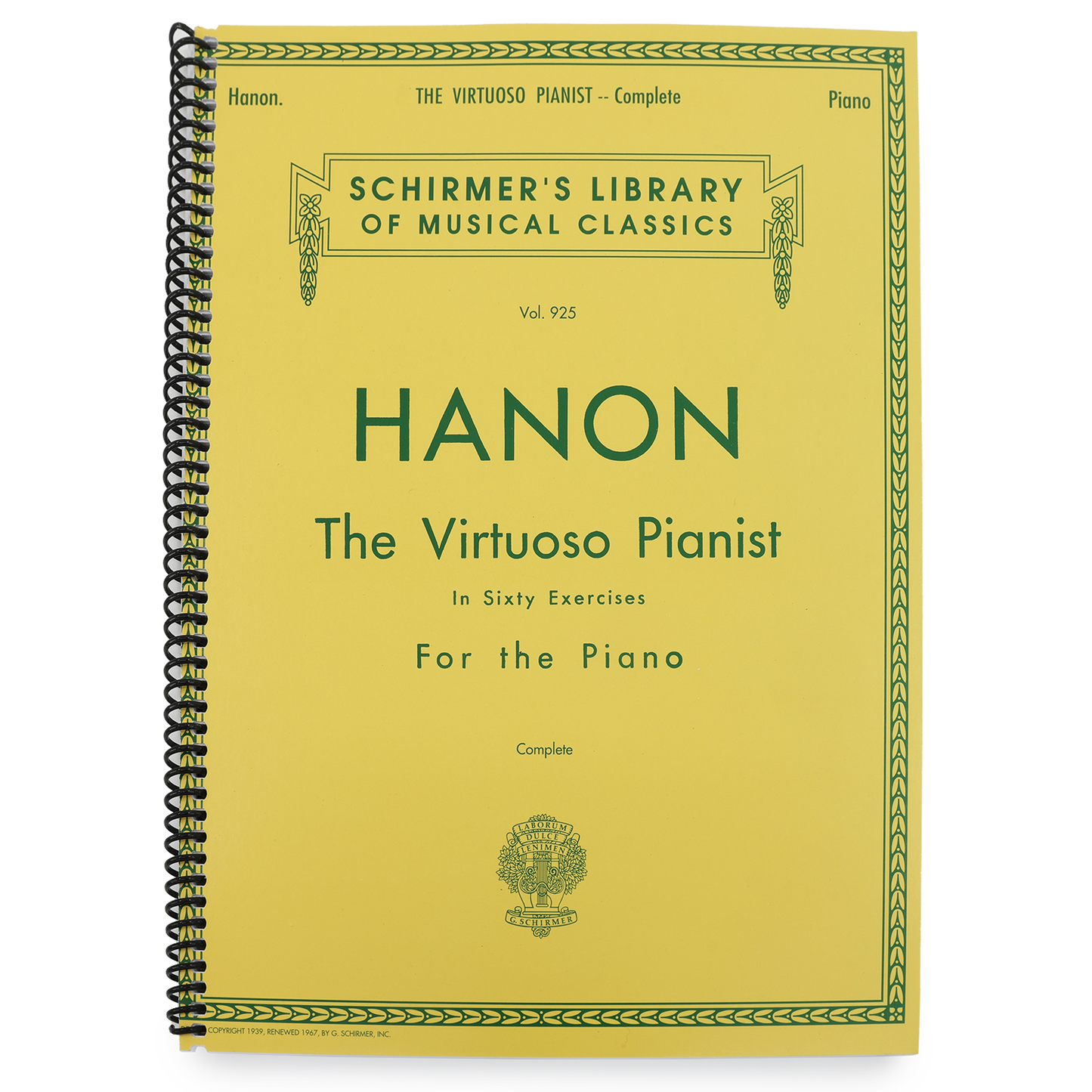 Hanon: The Virtuoso Pianist in Sixty Exercises, Complete (Schirmer's Library of Musical Classics, Vol. 925) (Spiral Bound)