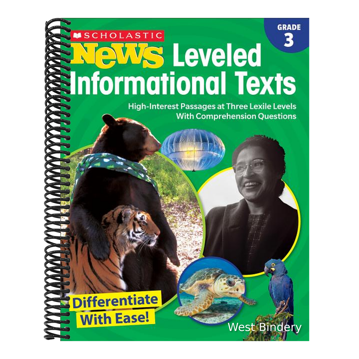 Scholastic News Leveled Informational Texts: Grade 3: High-Interest Passages at Three Lexile Levels with Comprehension Questions