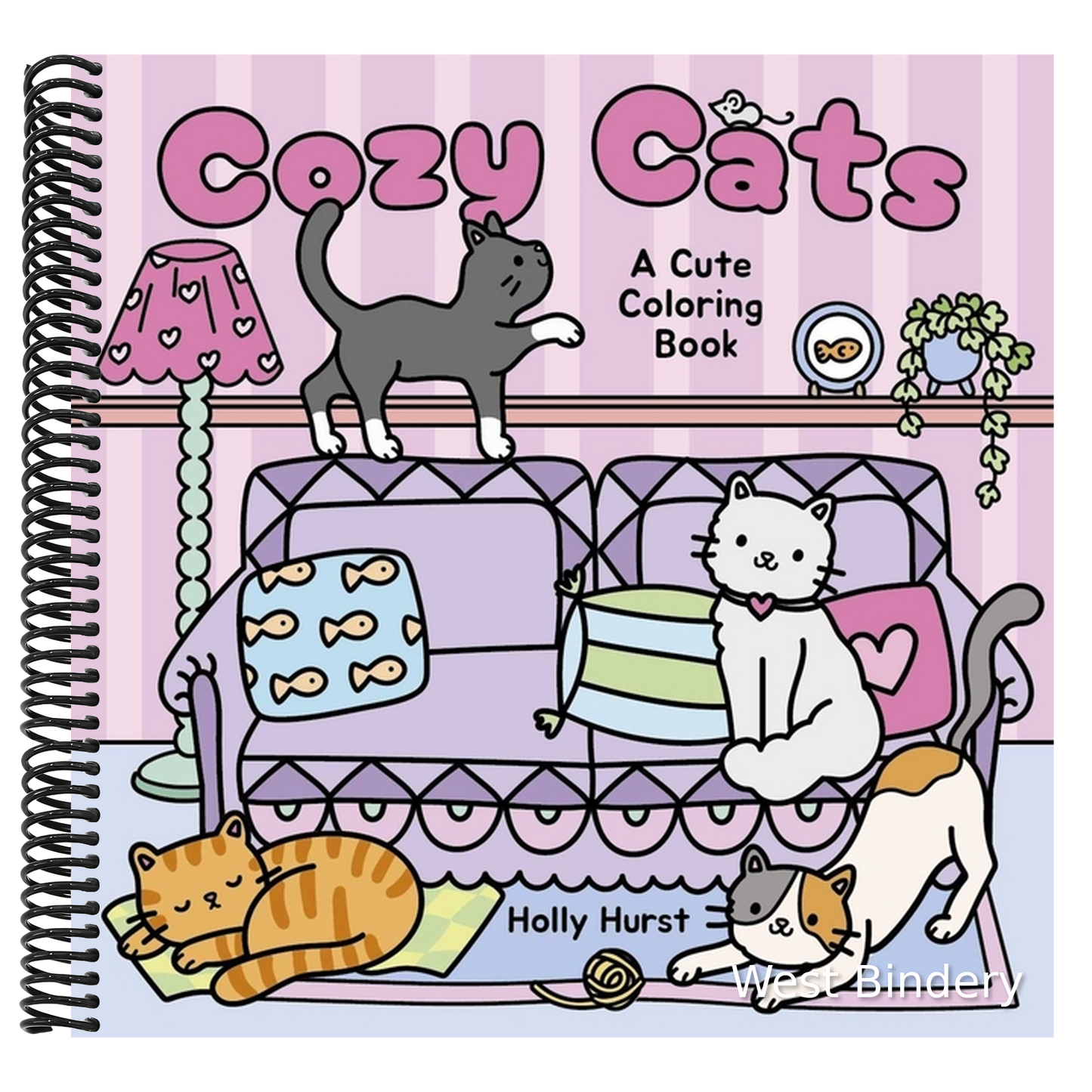 Cozy Cats Cute Coloring Book